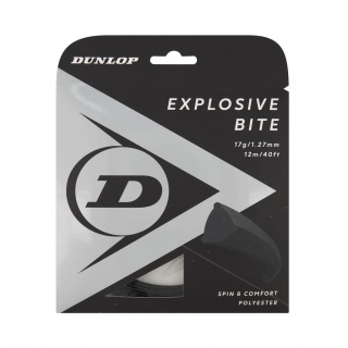 Dunlop Nici tenisowe Explosive Bite (Trwałość+Spin) czarna 12m Zestaw